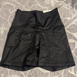 Aerie Offline Black High-Waisted Shorts